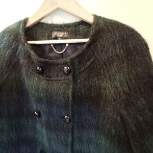 Talbots Alpaca/Mohair/Wool  Blend Long Hair Fuzzy Cropped Jacket